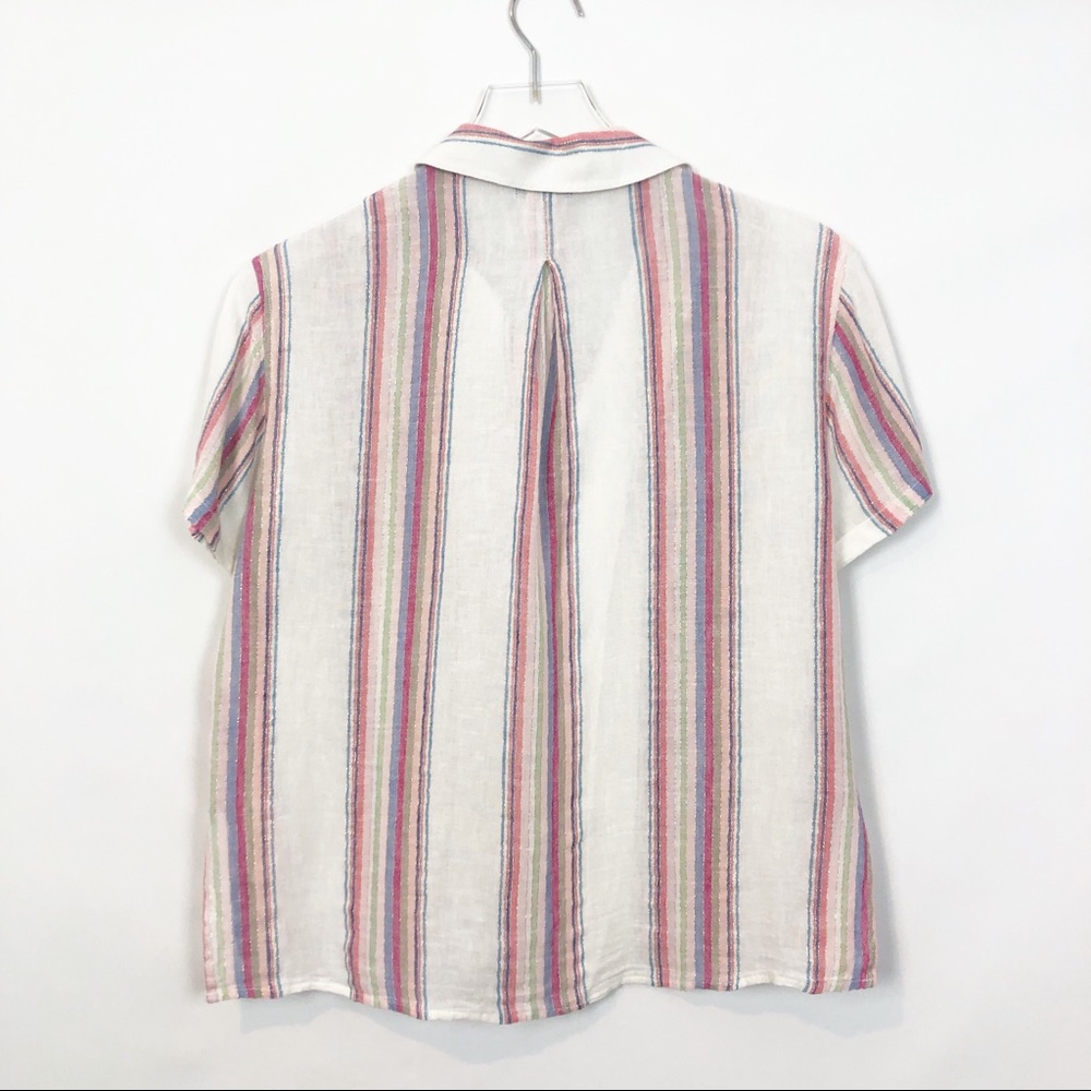 Rails Zuma Havana Stripe Metallic Button Down S - image 2